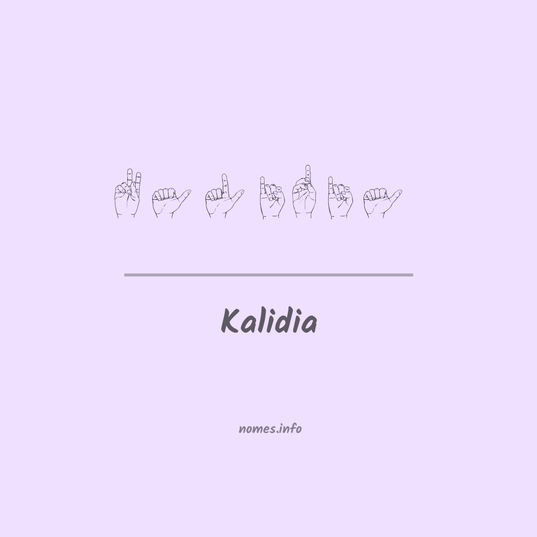Kalidia em Libras