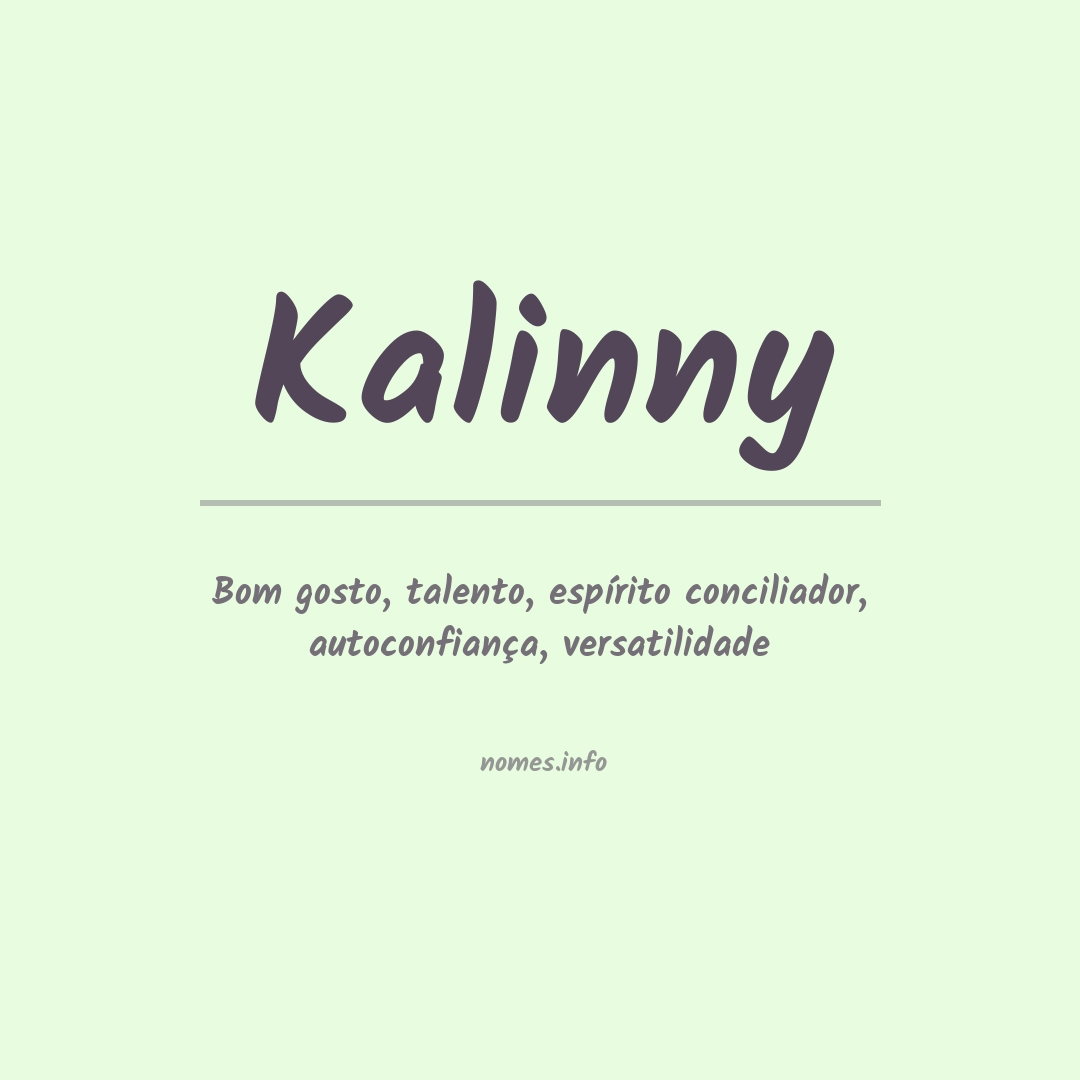 Significado do nome Kalinny