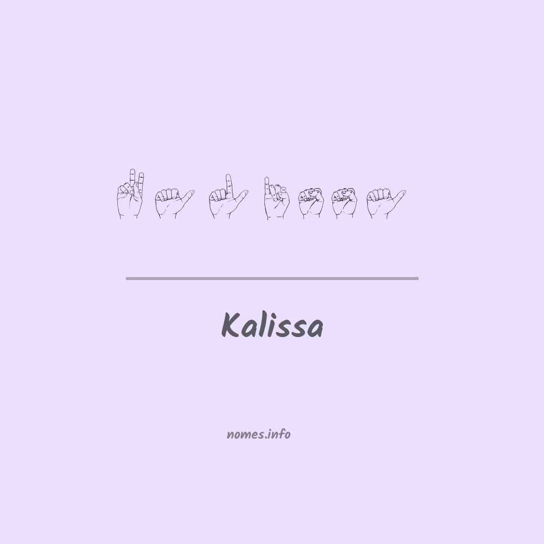 Kalissa em Libras