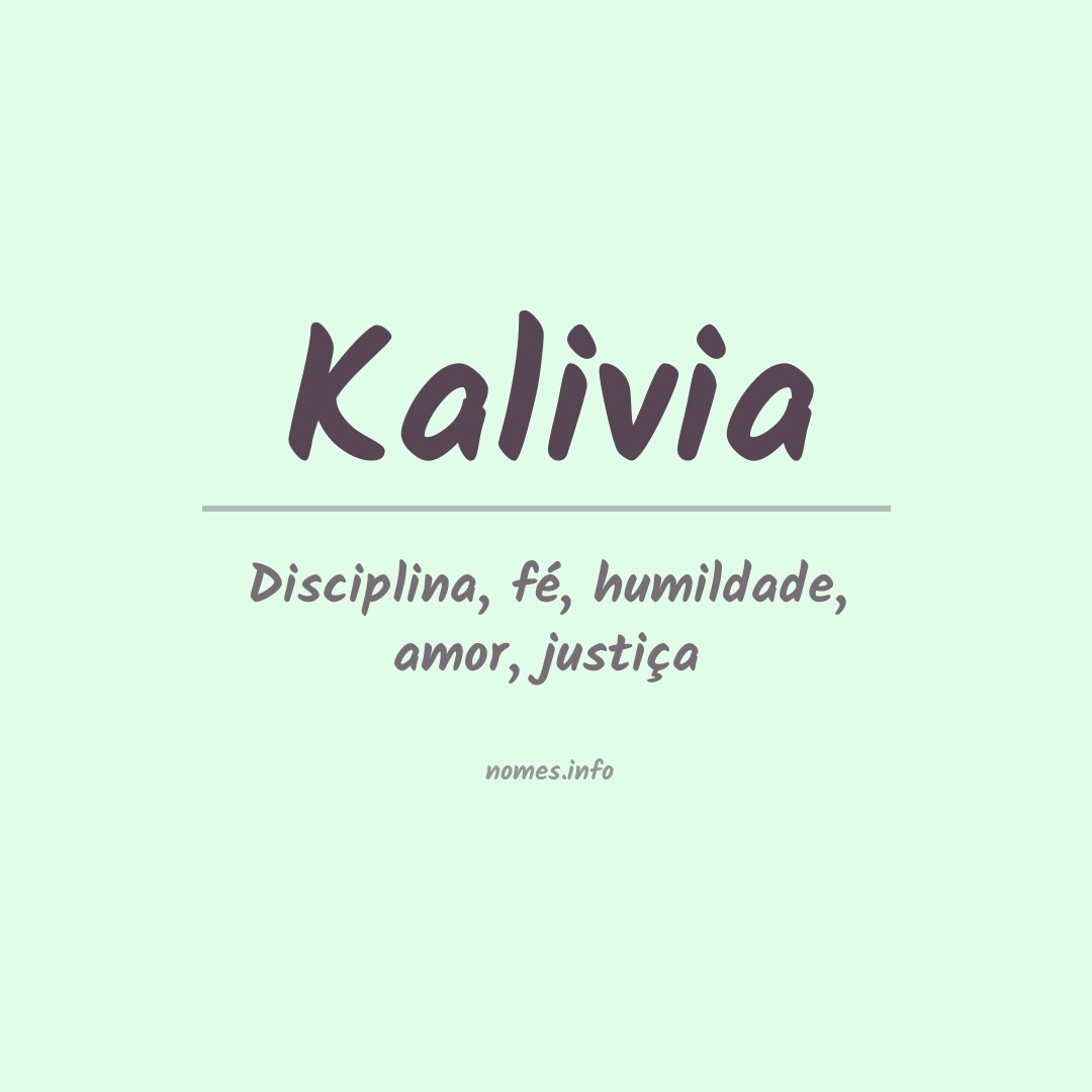Significado do nome Kalivia