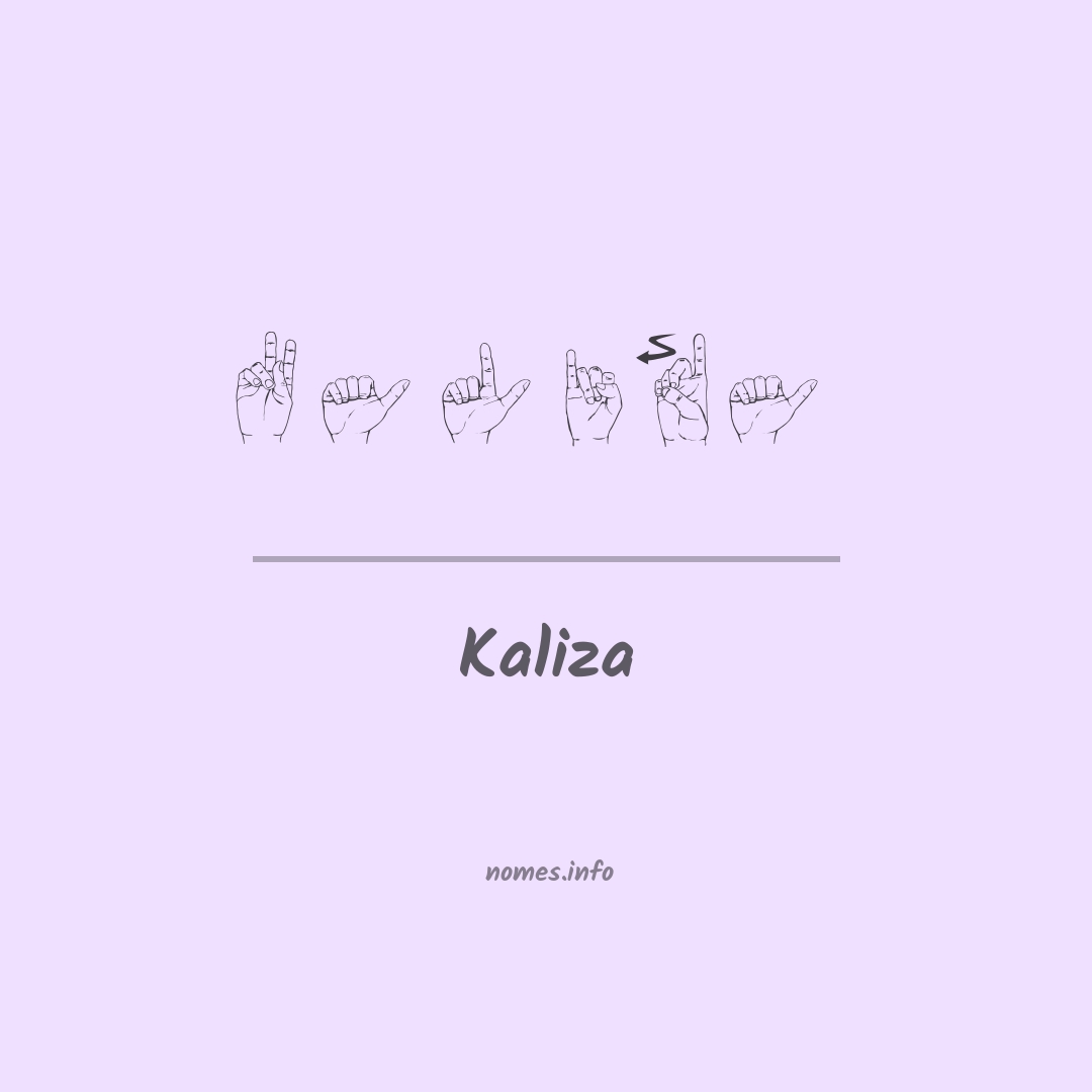 Kaliza em Libras