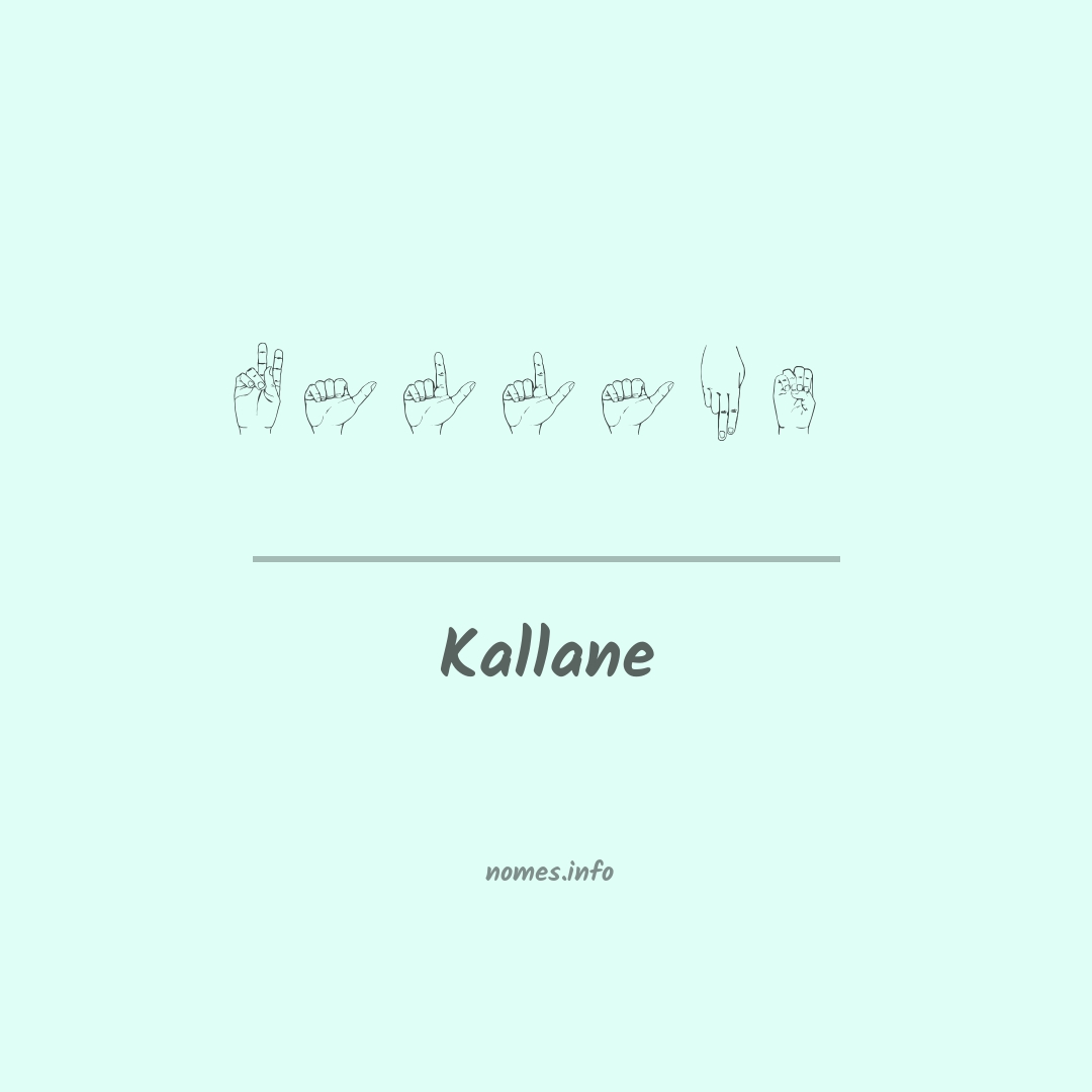 Kallane em Libras