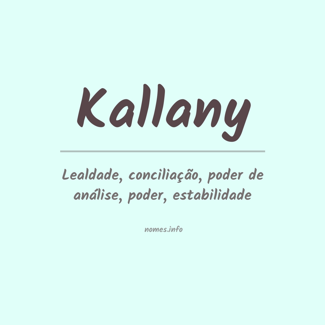 Significado do nome Kallany