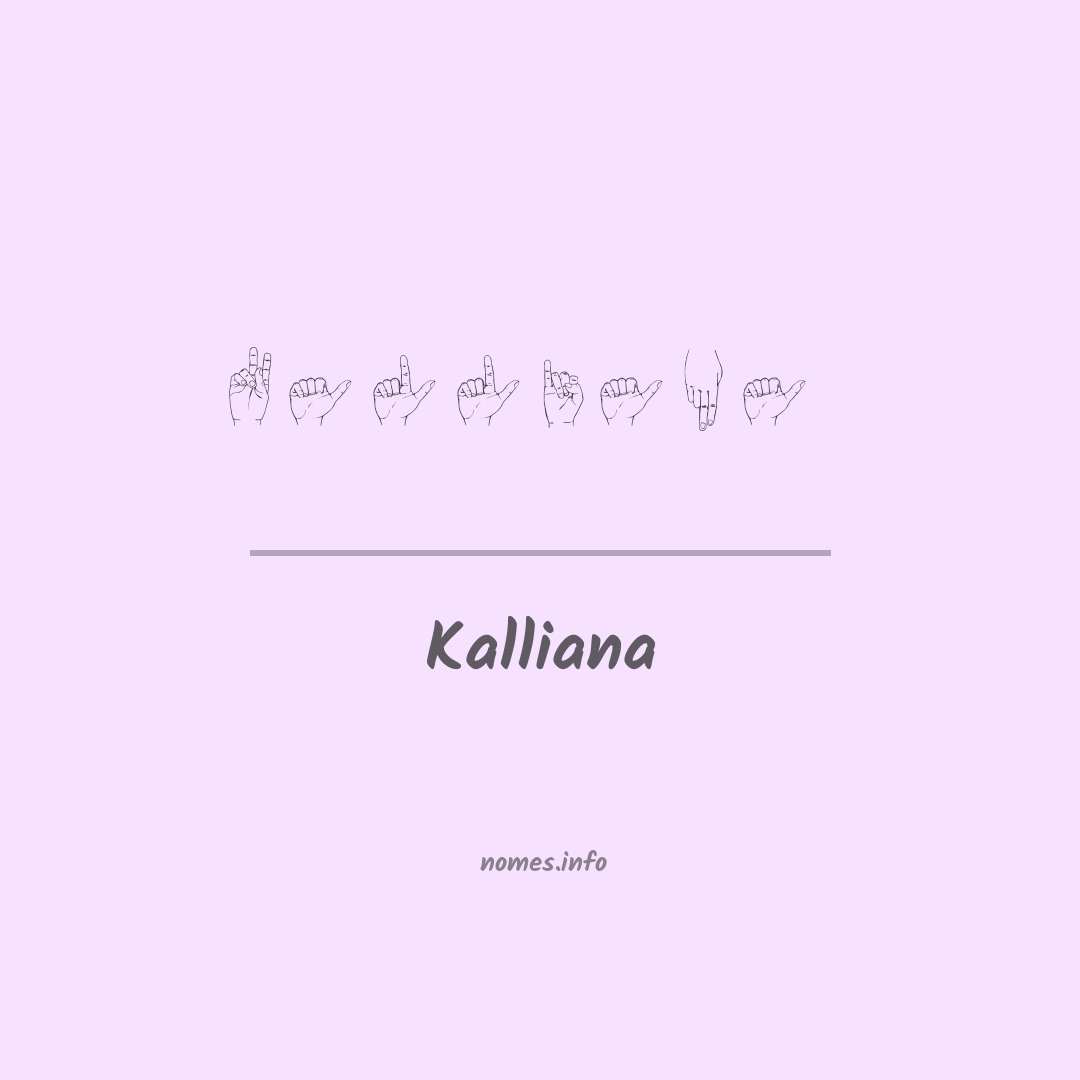 Kalliana em Libras