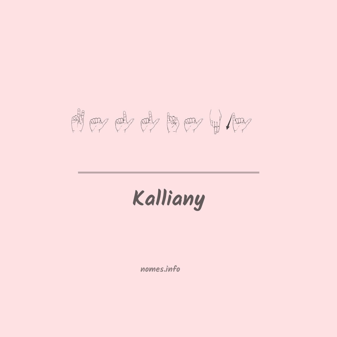 Kalliany em Libras