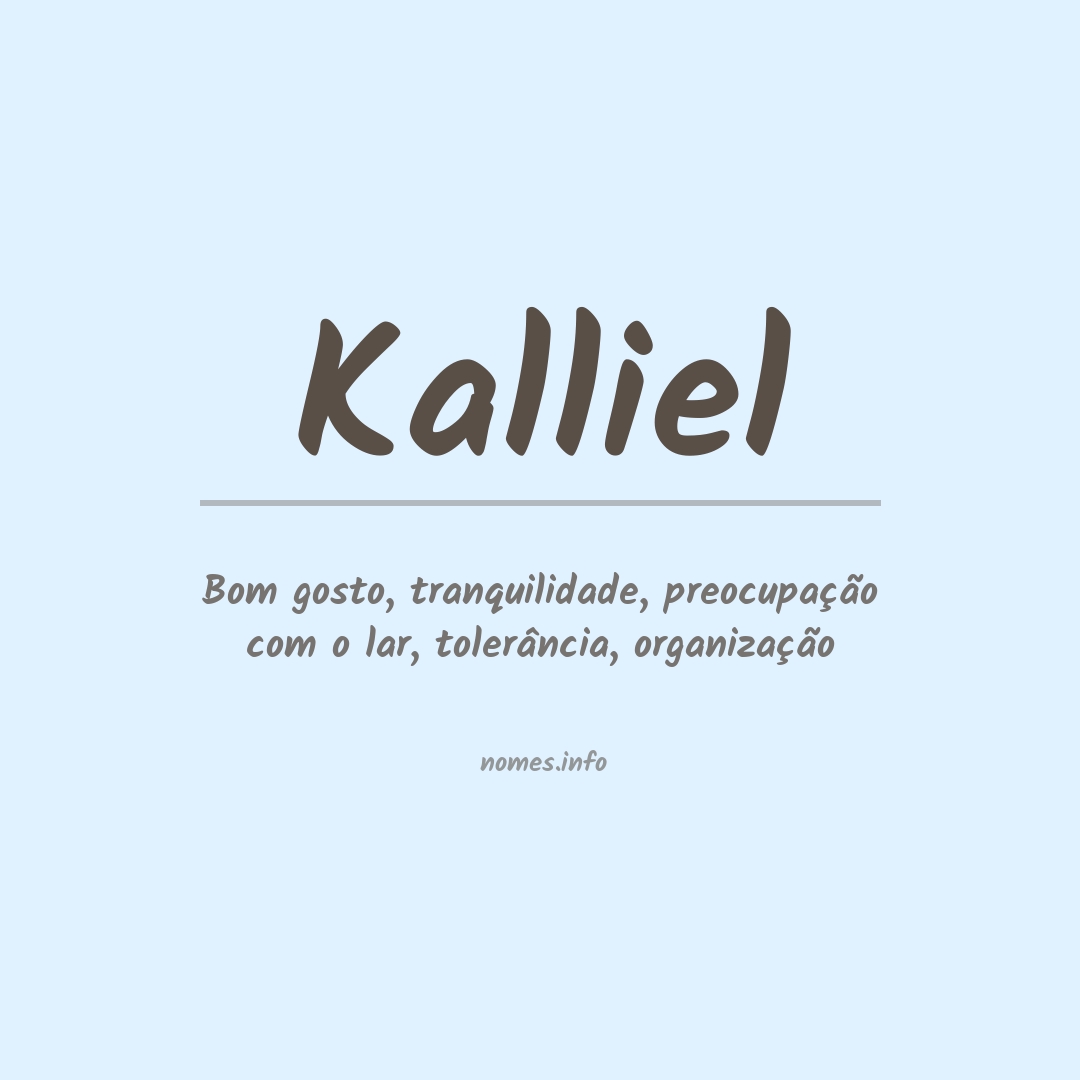 Significado do nome Kalliel