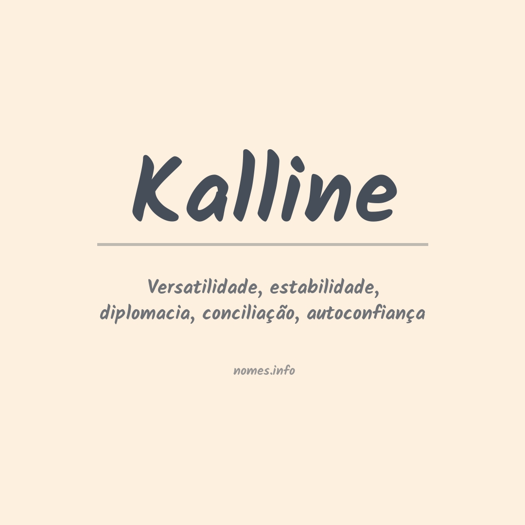 Significado do nome Kalline