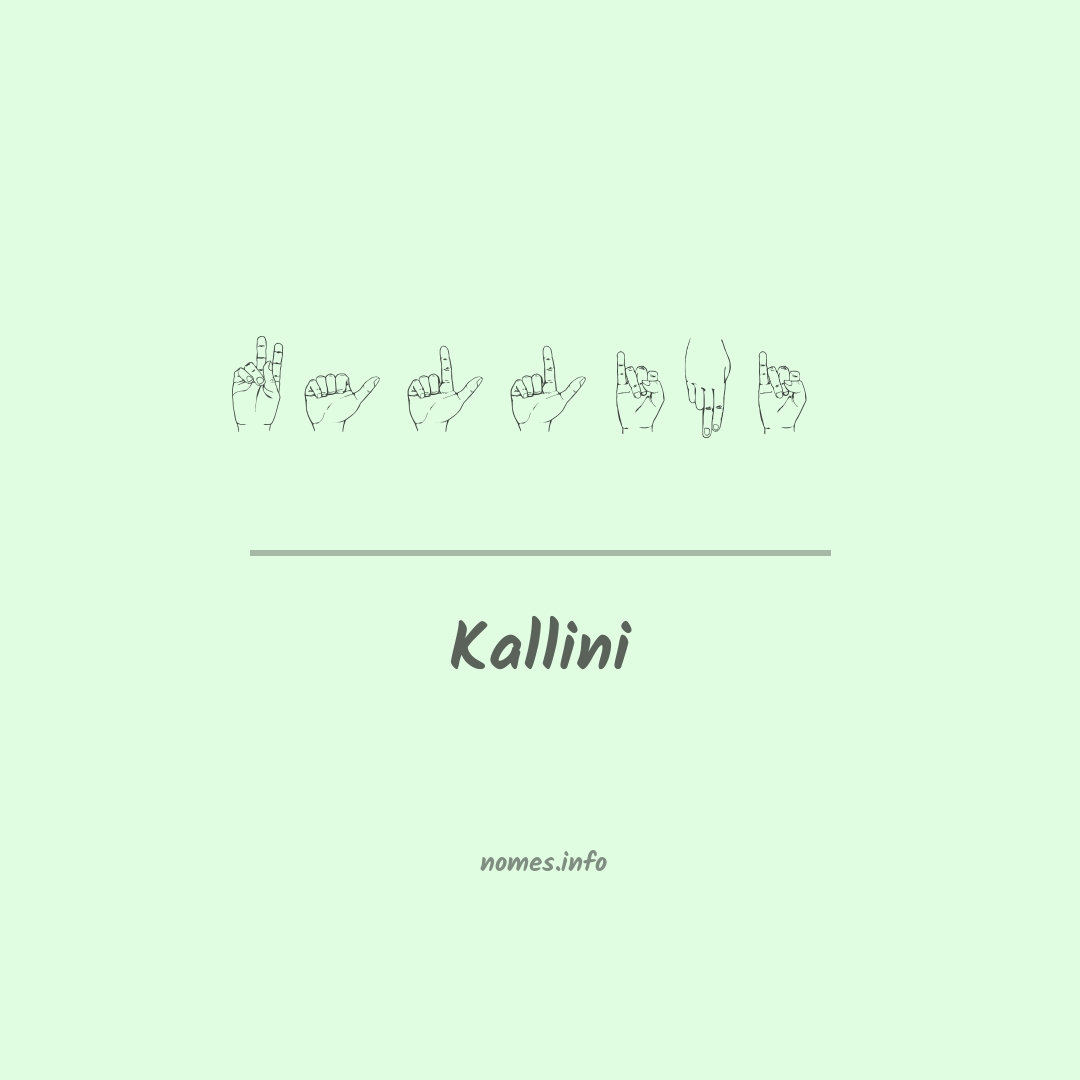 Kallini em Libras