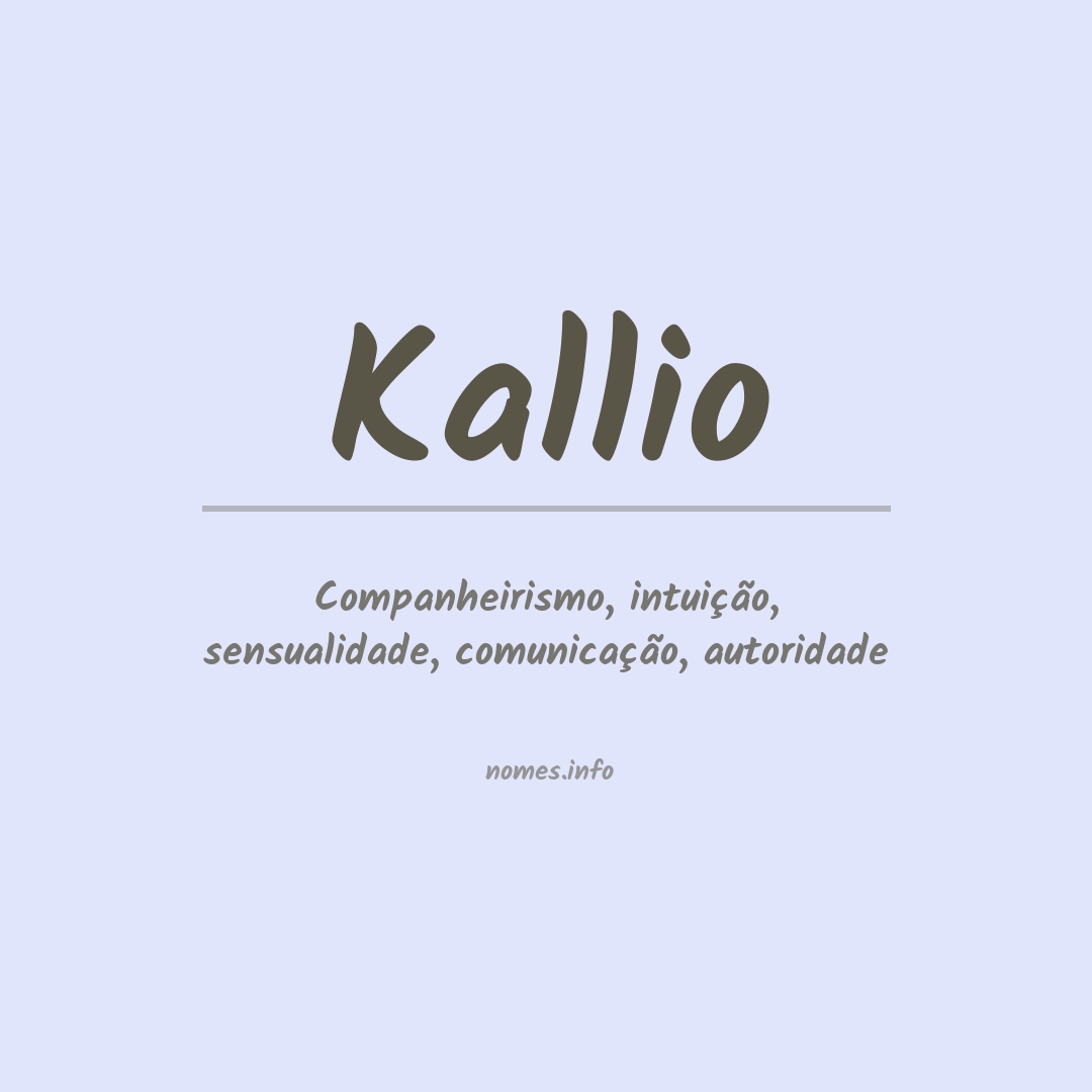 Significado do nome Kallio