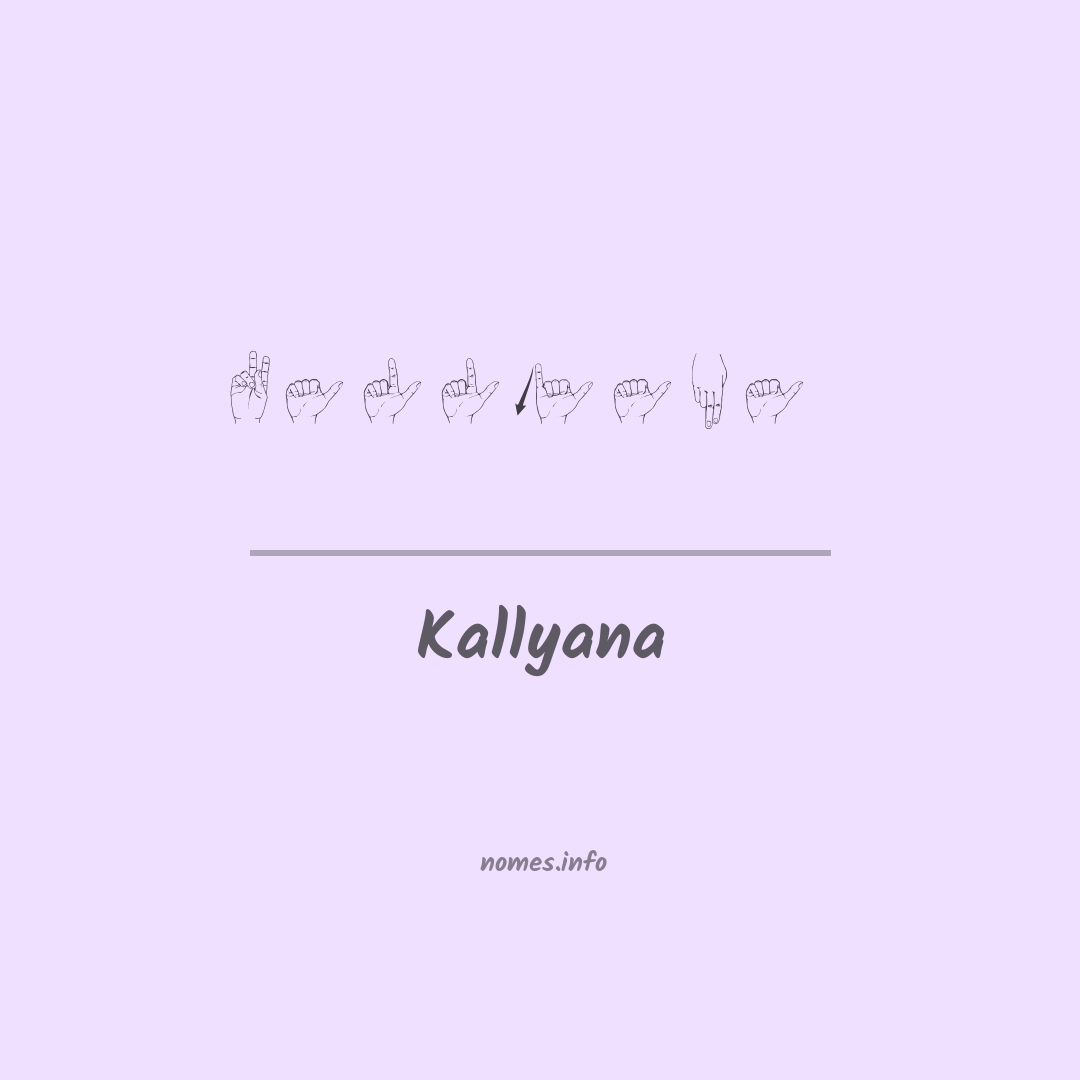 Kallyana em Libras