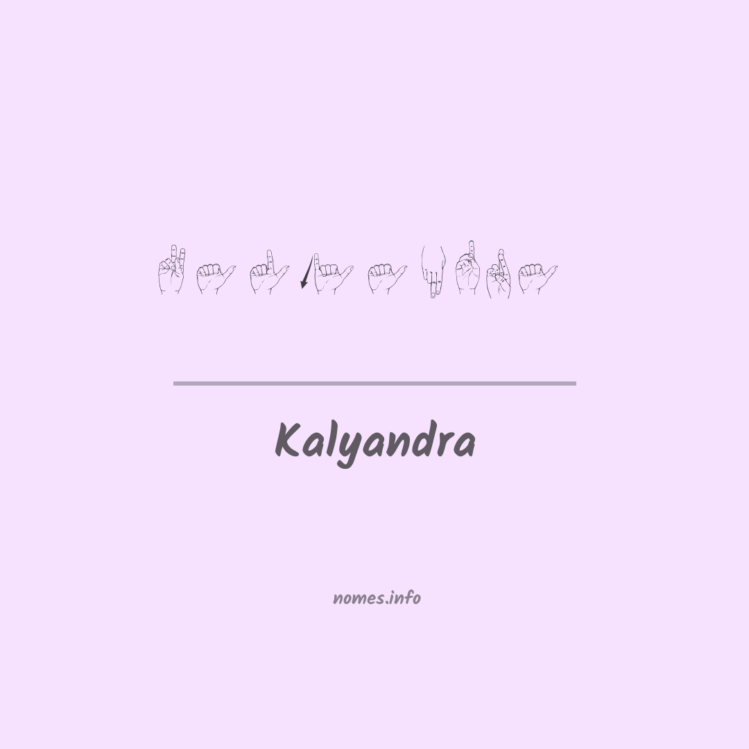 Kalyandra em Libras