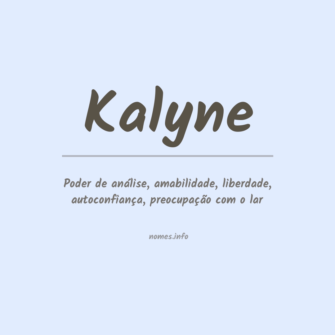 Significado do nome Kalyne