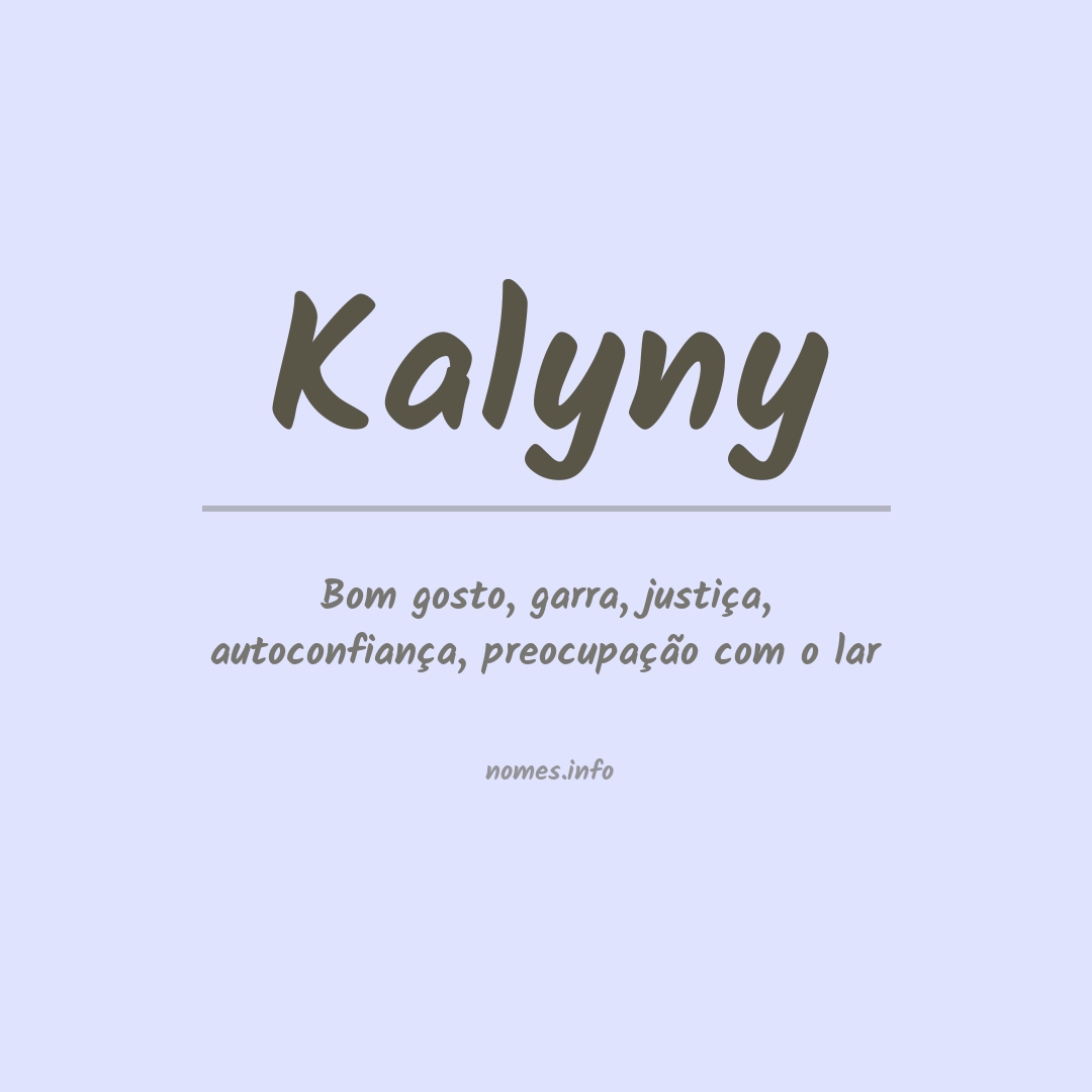 Significado do nome Kalyny