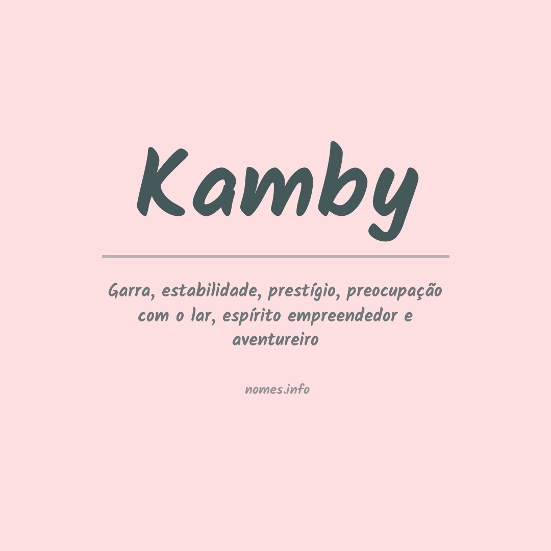 Significado do nome Kamby