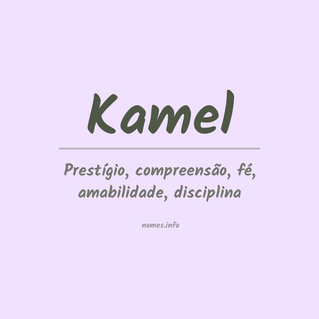 Significado do nome Kamel