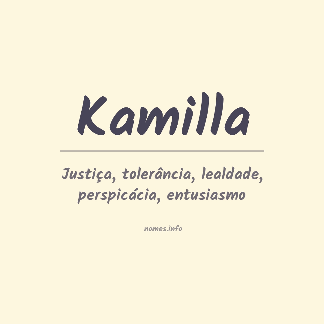 Significado do nome Kamilla