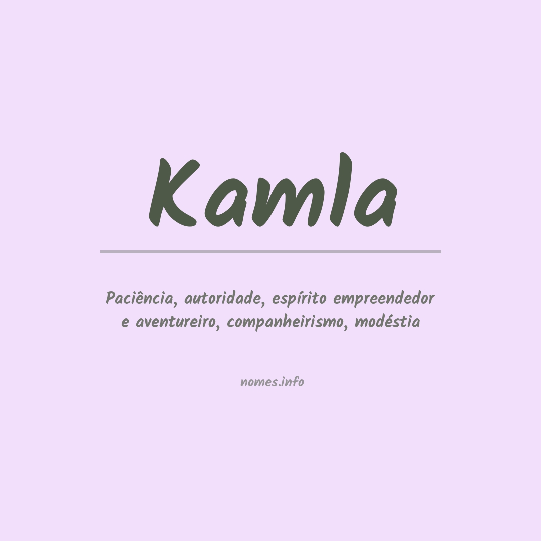 Significado do nome Kamla