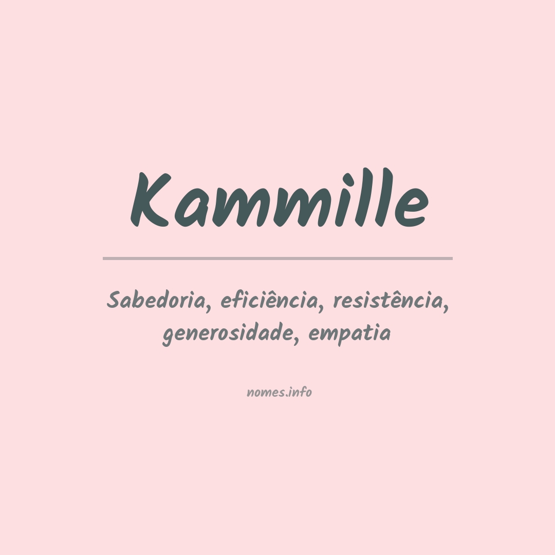Significado do nome Kammille