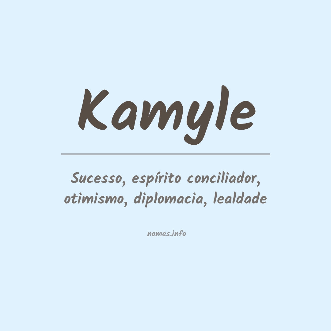 Significado do nome Kamyle