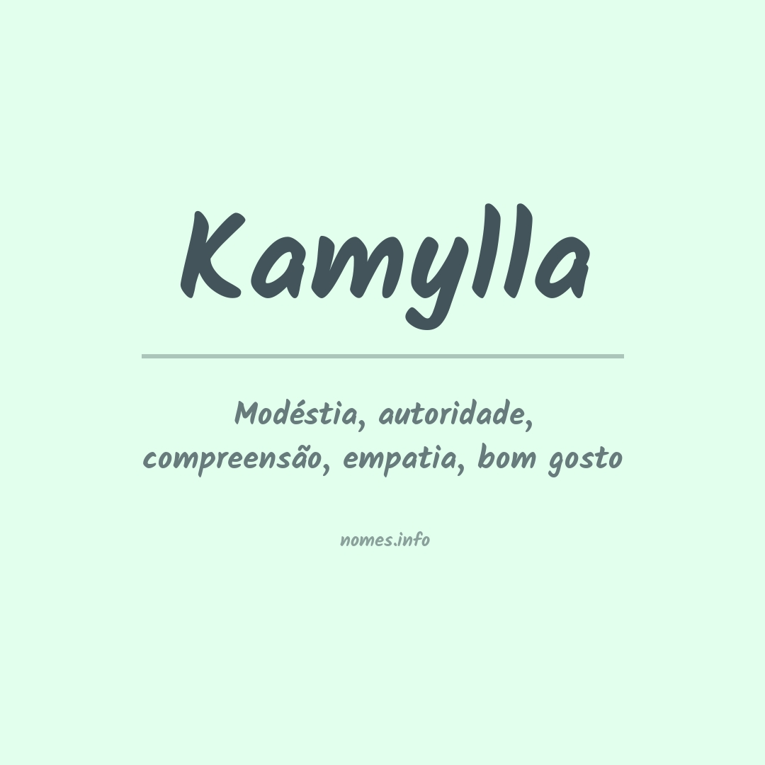 Significado do nome Kamylla