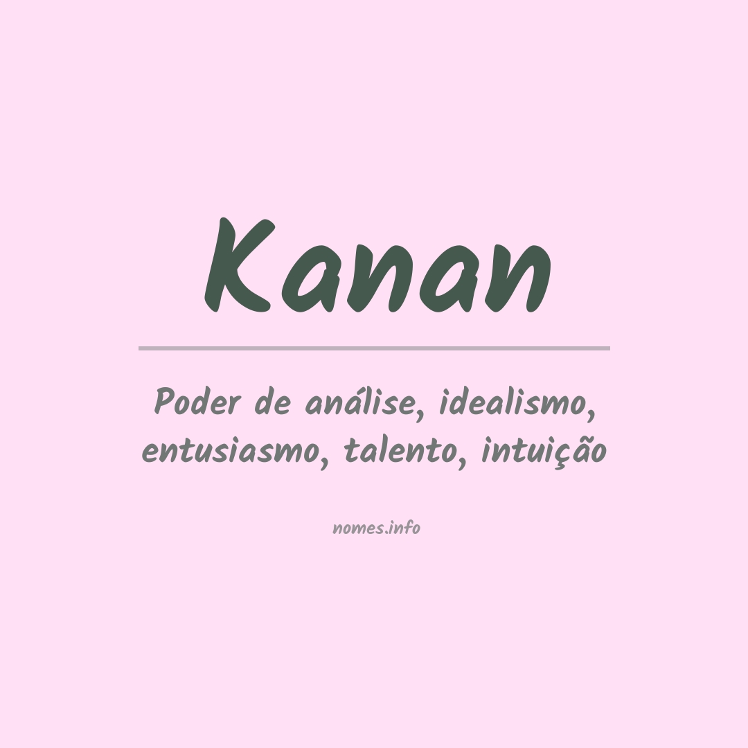 Significado do nome Kanan