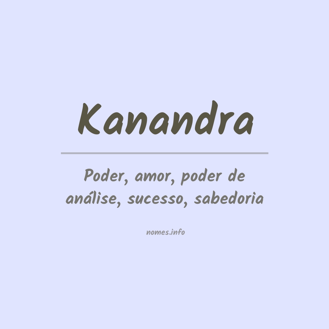 Significado do nome Kanandra