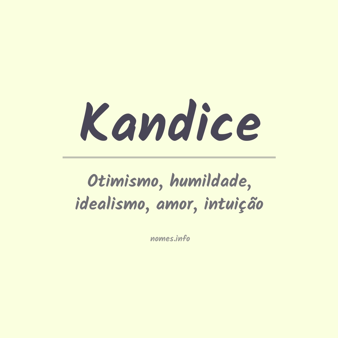 Significado do nome Kandice