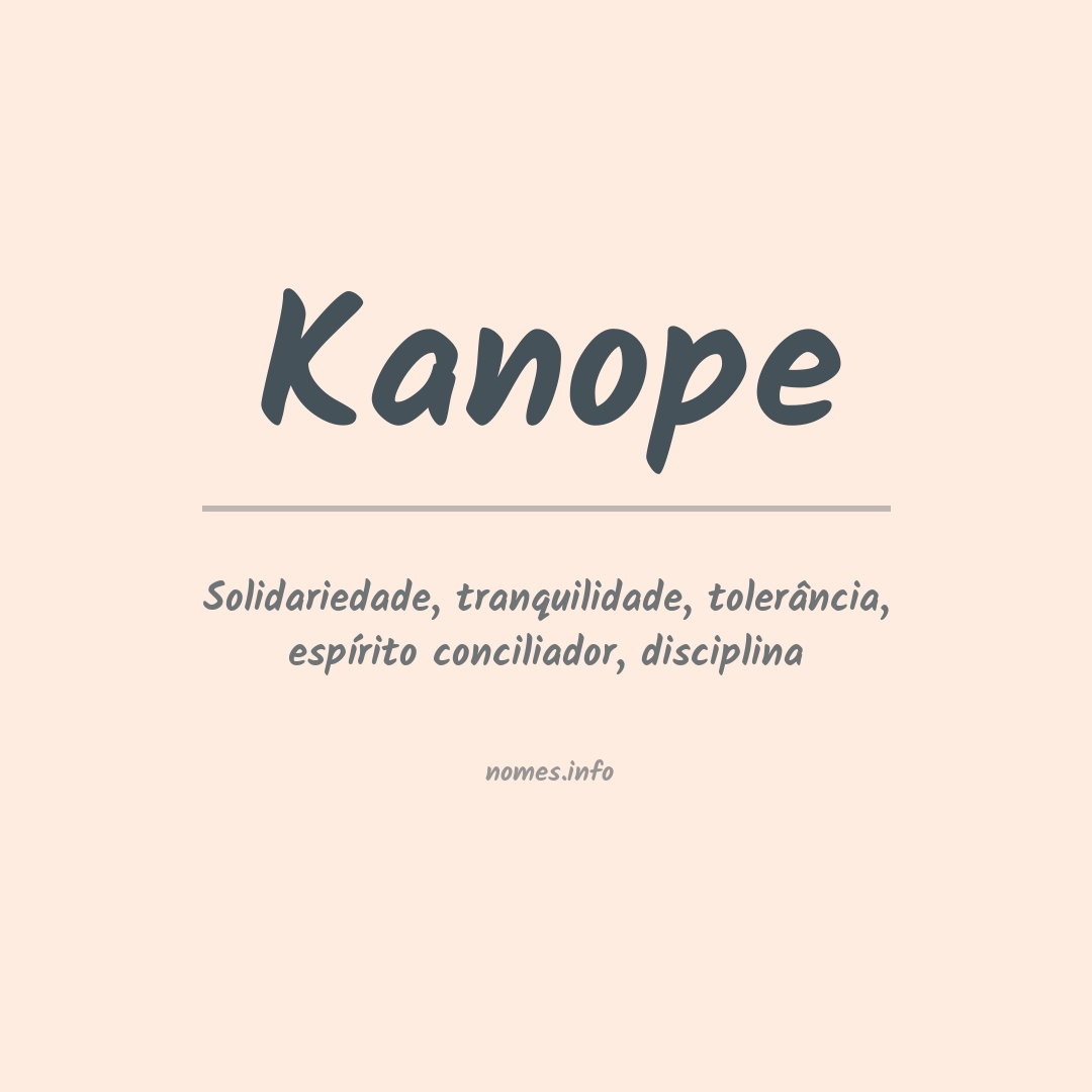 Significado do nome Kanope