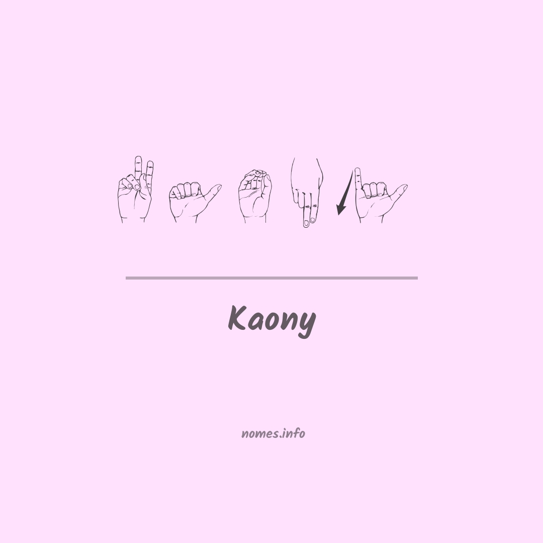 Kaony em Libras