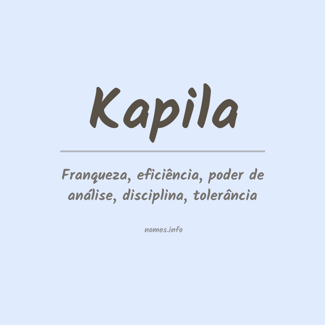 Significado do nome Kapila