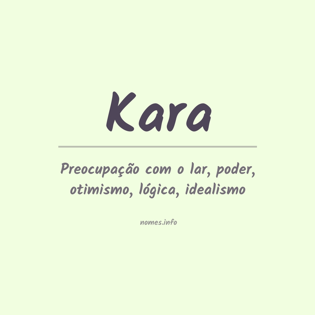 Significado do nome Kara