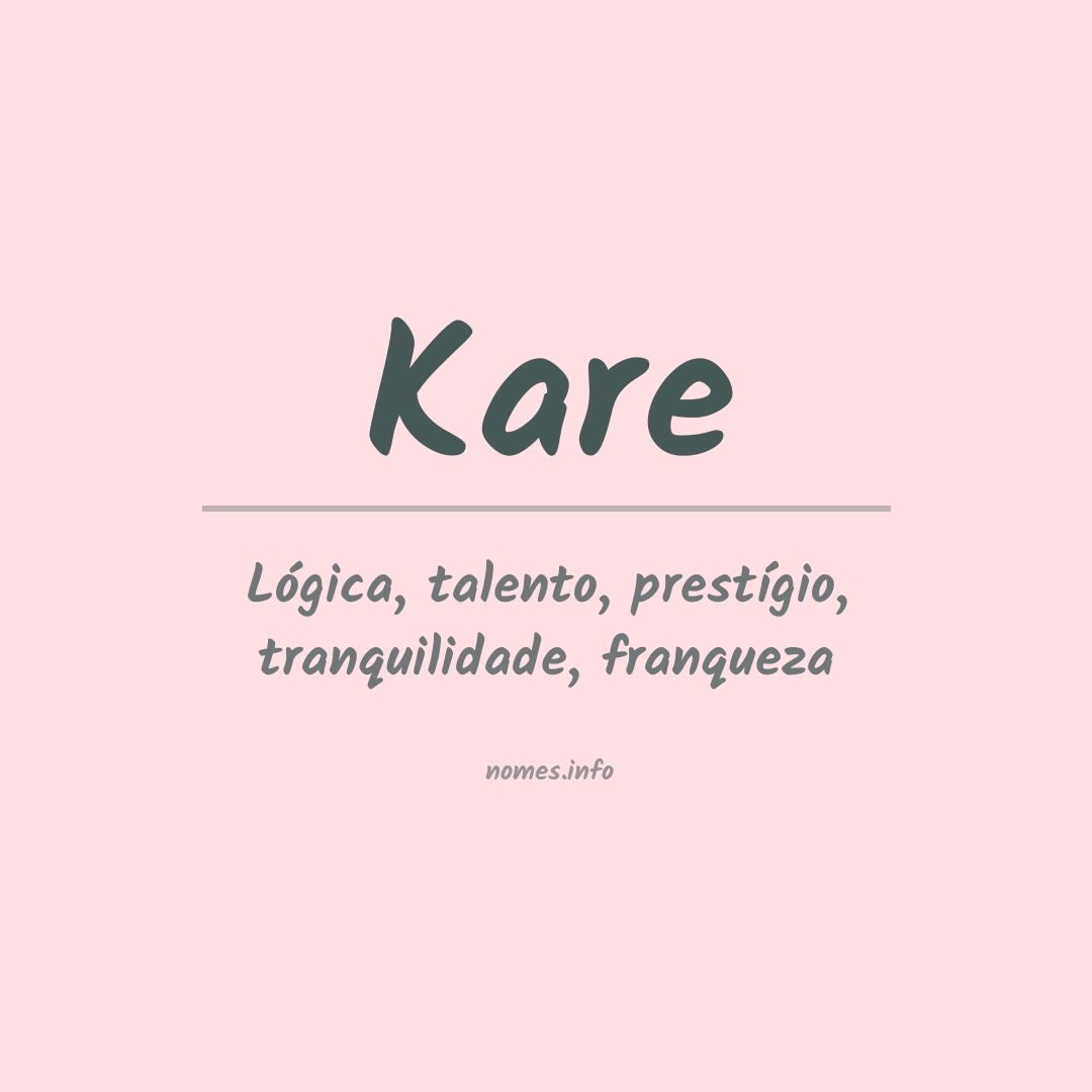 Significado do nome Kare