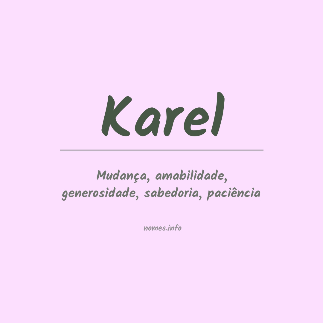 Significado do nome Karel