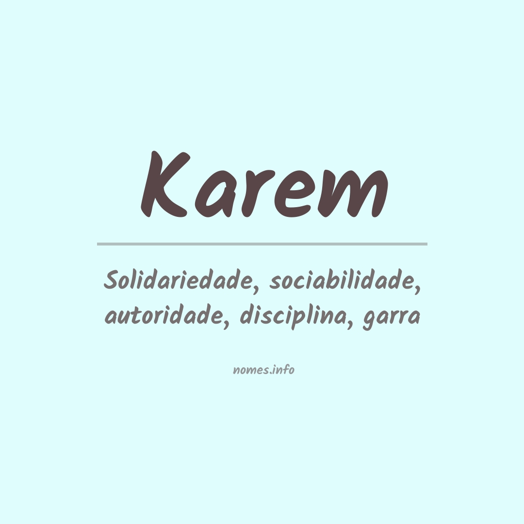Significado do nome Karem