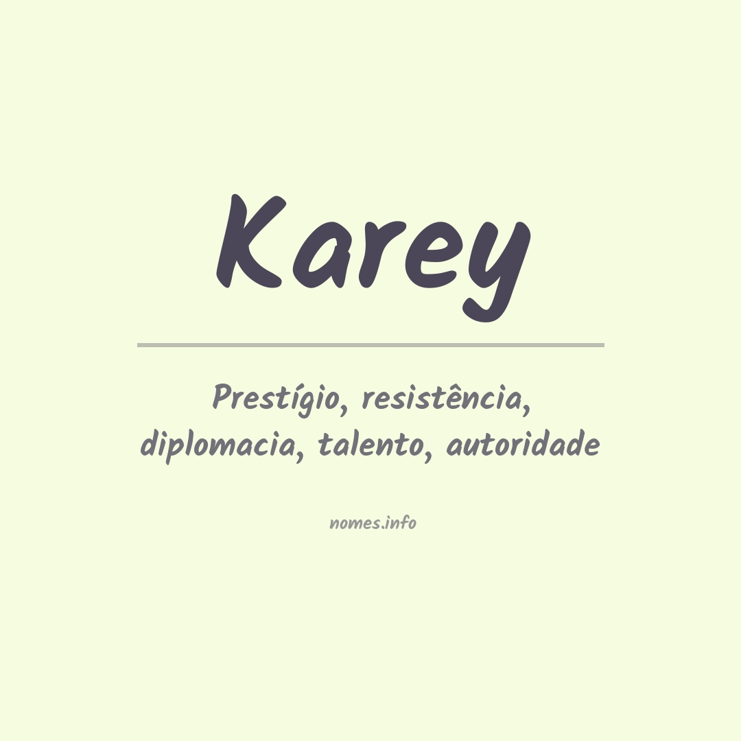 Significado do nome Karey