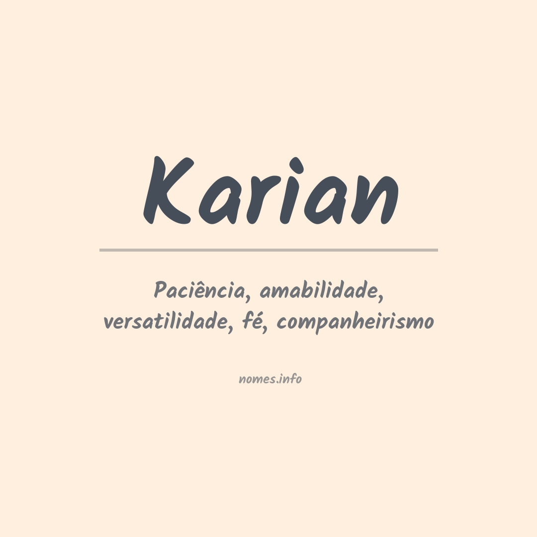 Significado do nome Karian