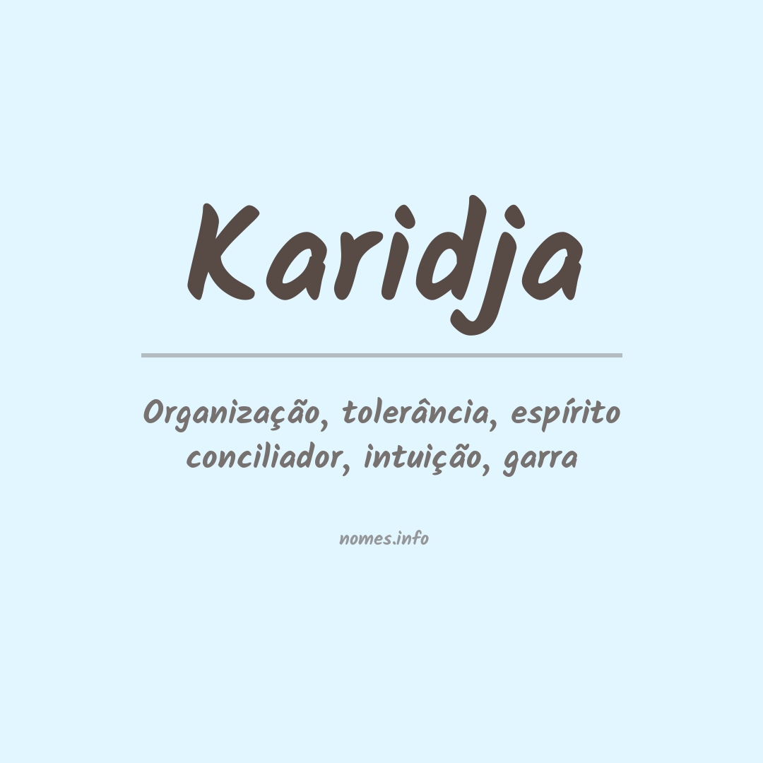 Significado do nome Karidja