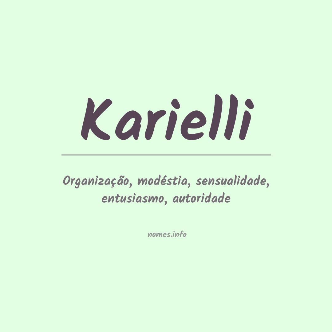 Significado do nome Karielli