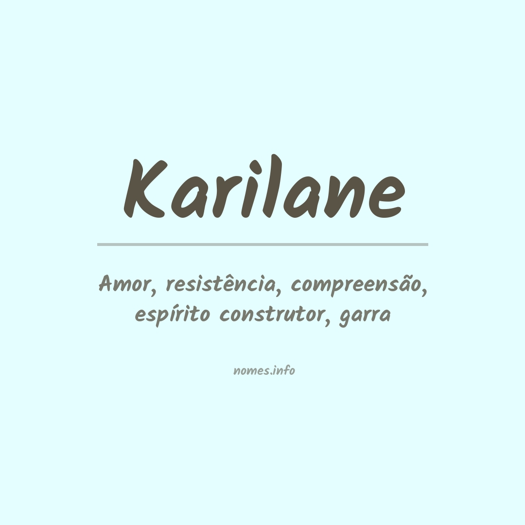 Significado do nome Karilane