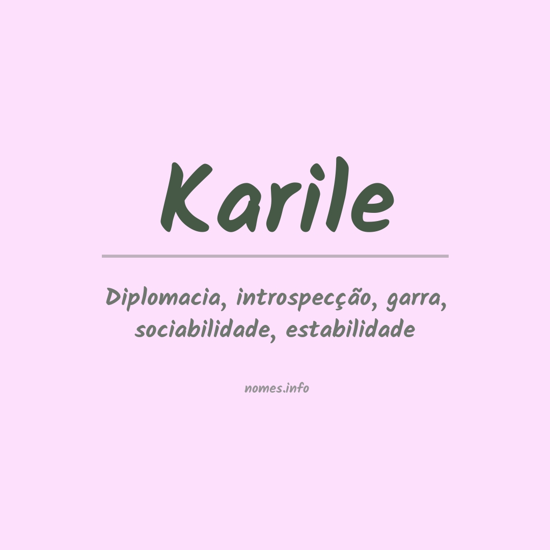 Significado do nome Karile