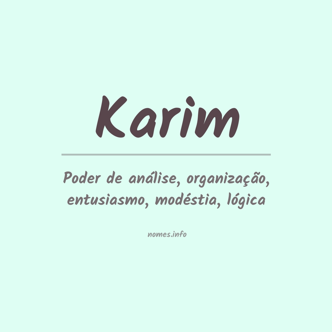 Significado do nome Karim