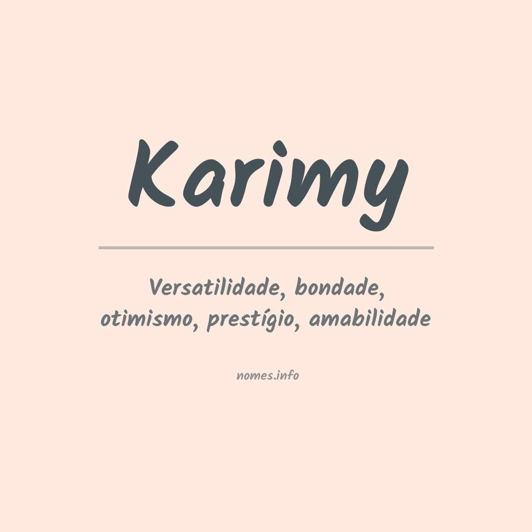 Significado do nome Karimy