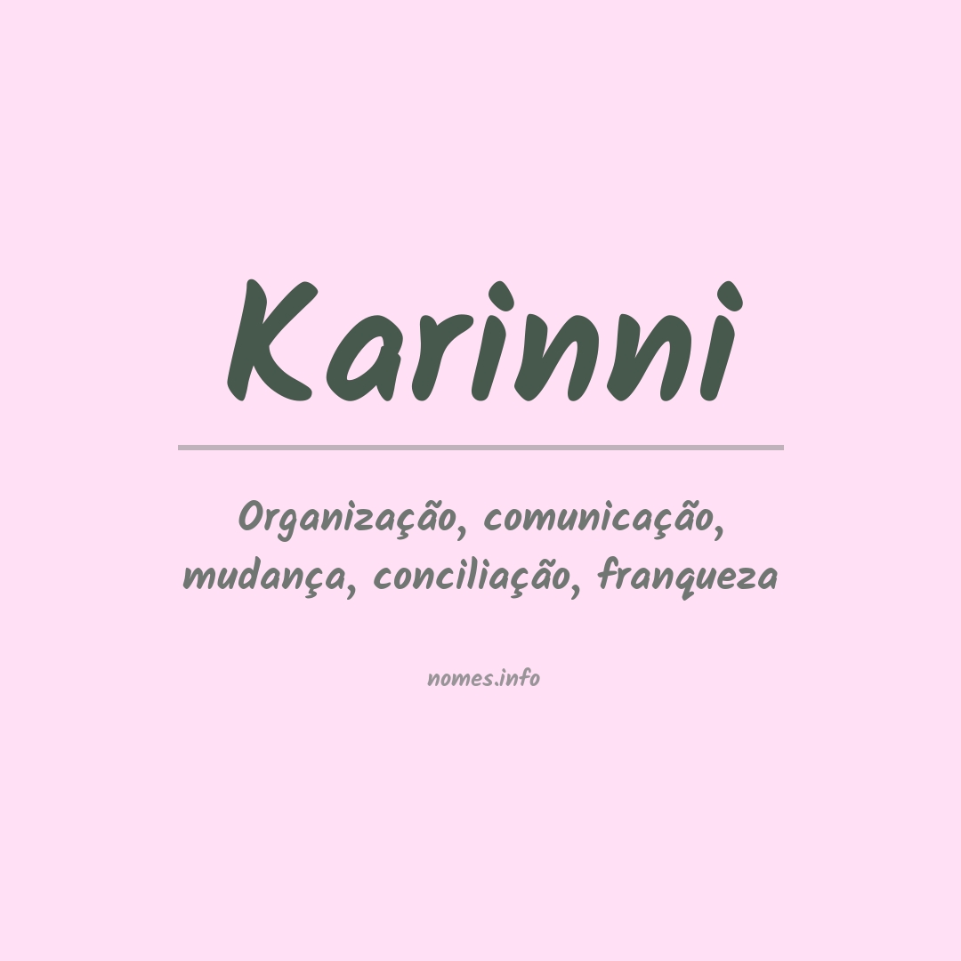 Significado do nome Karinni
