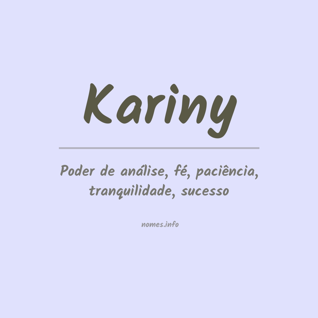 Significado do nome Kariny