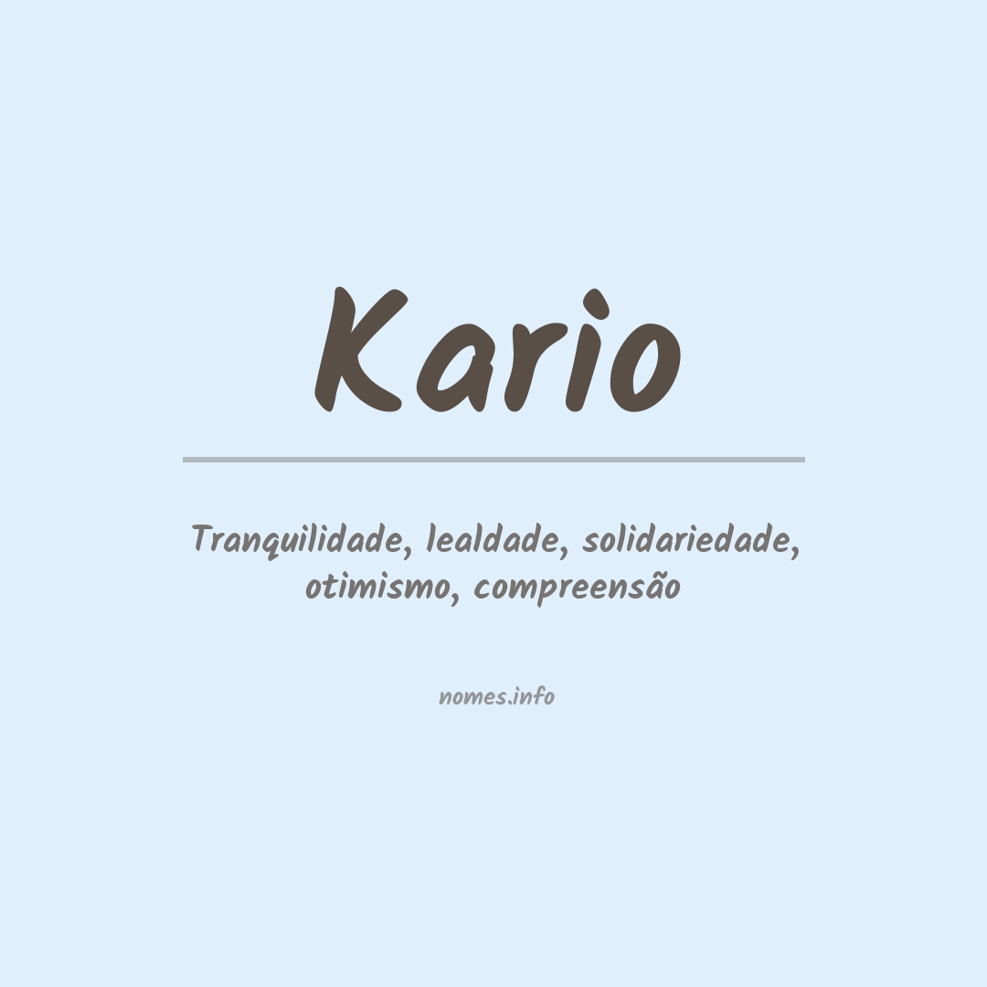 Significado do nome Kario