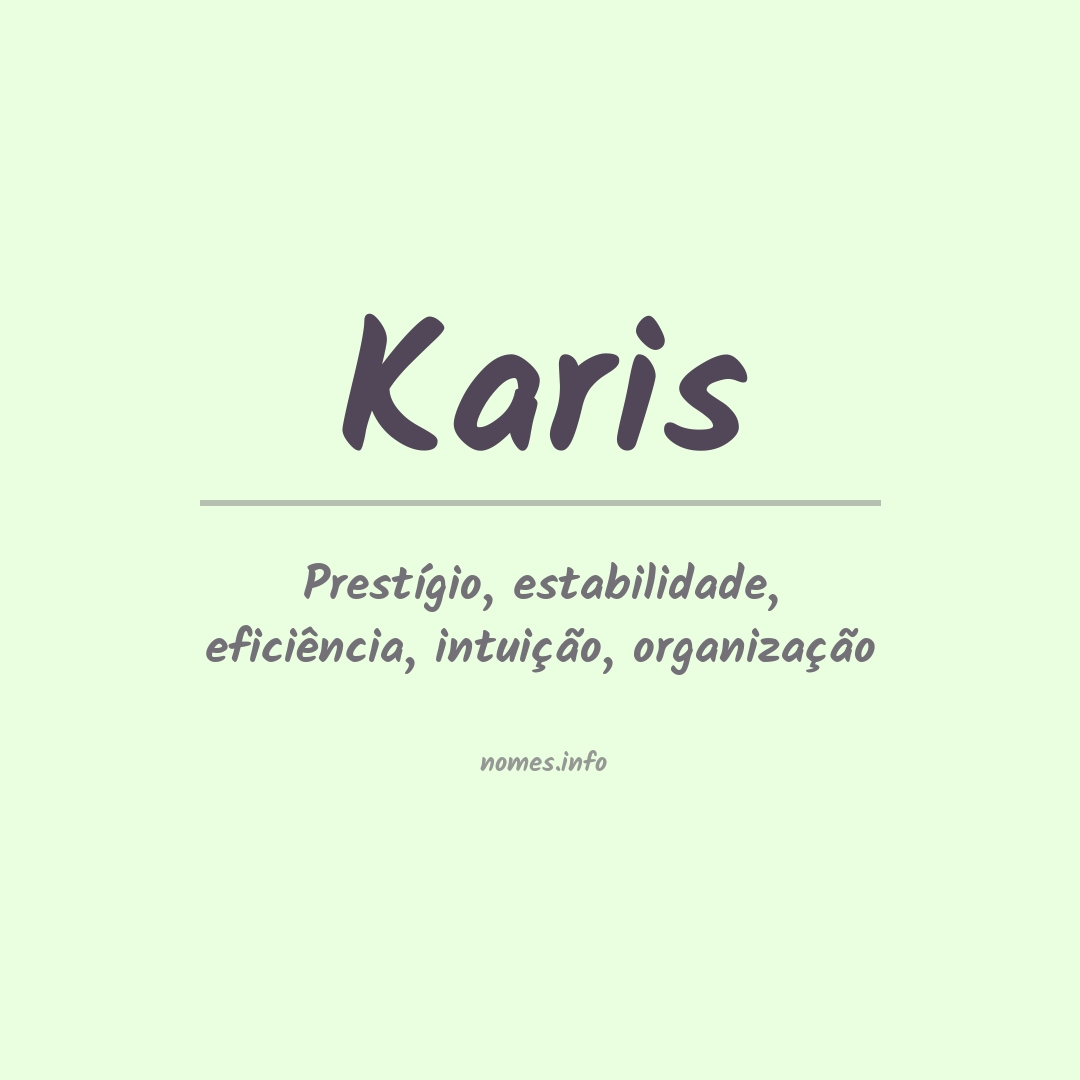 Significado do nome Karis