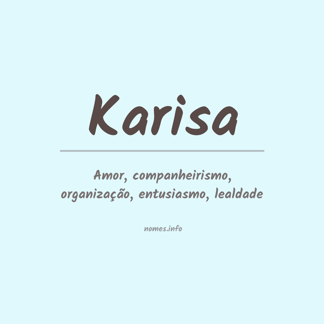 Significado do nome Karisa