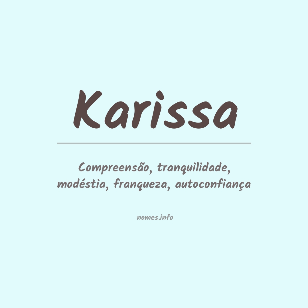 Significado do nome Karissa