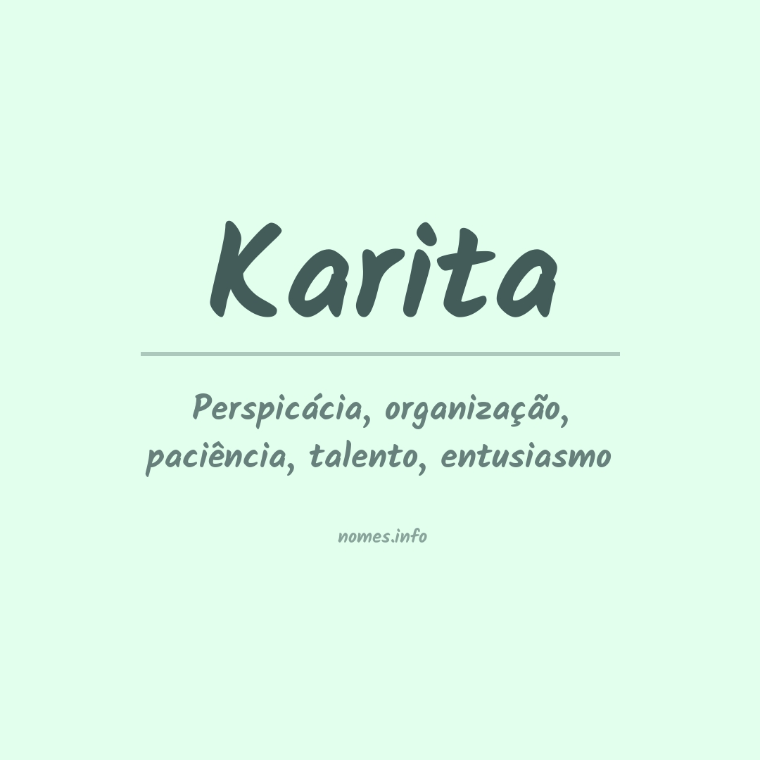 Significado do nome Karita