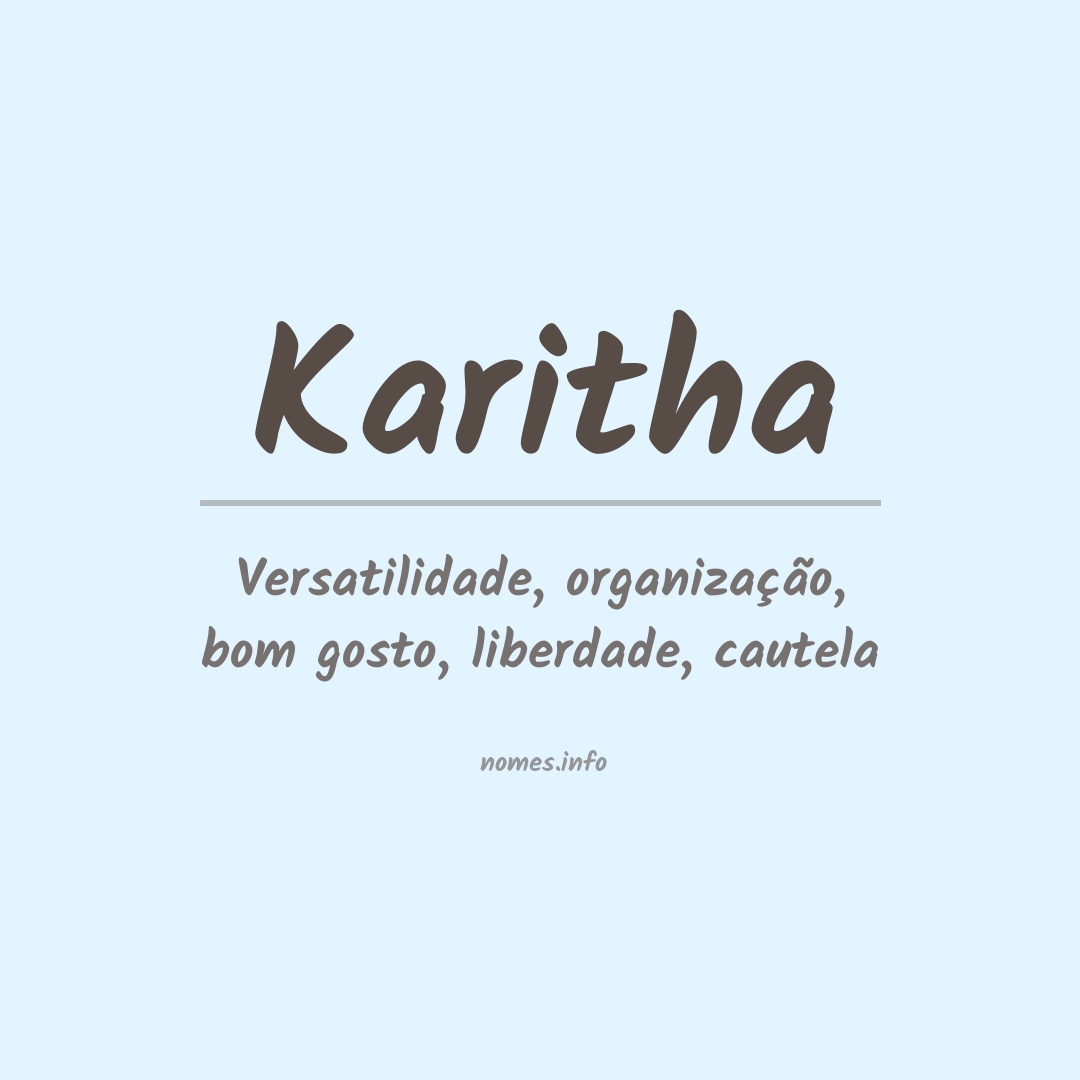 Significado do nome Karitha
